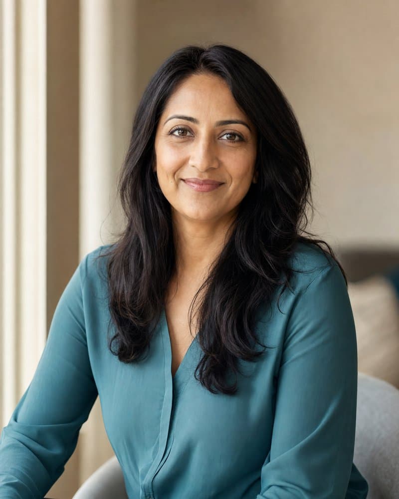 Portrait of Priya Shah, Head of Health and Social Care at Lift College